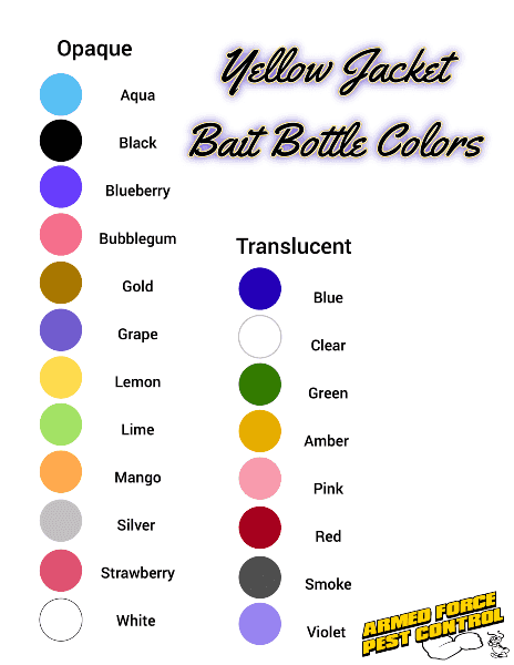 Color Options  -Bait Bottles